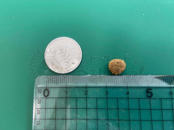 ハロードッグフードの粒の大きさ