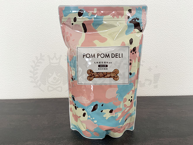 ポンポンデリドッグフードのパッケージ前面