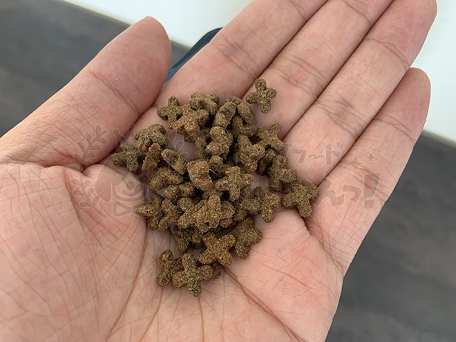 ペロリコドッグフードライトの粒の形