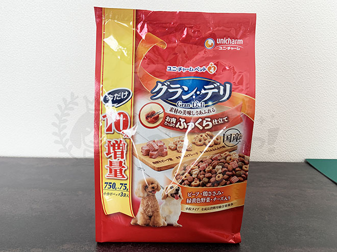グランデリドッグフードのパッケージ前面