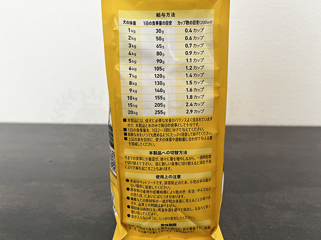 シーザードッグフードの右側