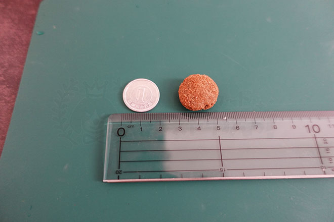 ソリッドゴールドフントフラッケンドッグフードのサイズ