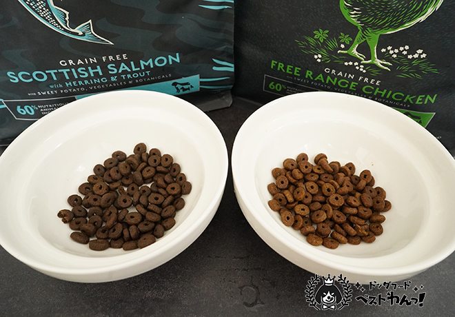 カナガンドッグフードの2種類の粒